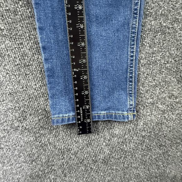 Cat & Jack Jeans Youth 14 Blue Straight Super Stretch Denim Adjustable Waist - Picture 9 of 16